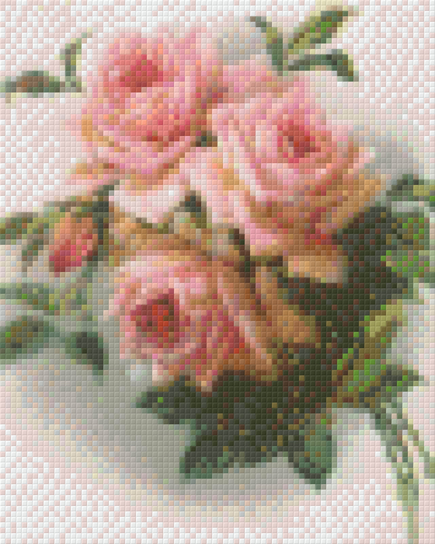 Rose Bouque Two Four [4] Baseplate PixelHobby Mini-mosaic Art Kit image 0